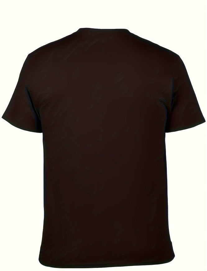 ONE BEST Cartoon Print Boys Casual Short-sleeved Round Neck T-shirt, Cool Comfy Versatile Tee Top, Perfect Summer Clothing